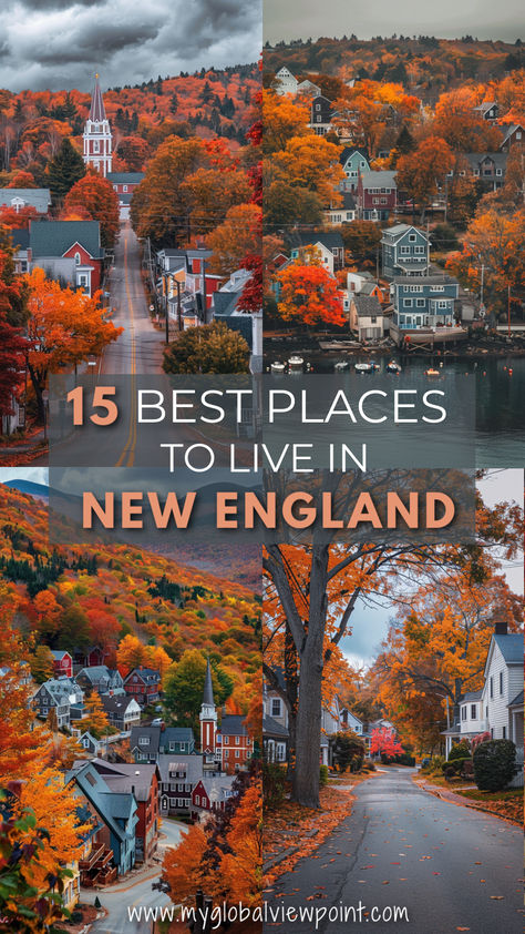 The best and most desirable places to live in the Northeast USA Best New England Towns, Travel New England, Moving To New England, New England Fall Aesthetic, New England Summer Aesthetic, Maine Aesthetic, New England Autumn, New England Vacation, New England Town