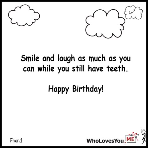 Smile and laugh as much as you can while you still hav- http://WhoLovesYou.ME #gigeo #birthday #greetings #wishes Aesthetic Birthday Wishes, Short Funny Birthday Wishes, Birthday Calligraphy, Happy Birthday Calligraphy, Best Birthday Wishes Quotes, Happy Birthday Wishes For A Friend, Happy Birthday Sis, Birthday Love Quotes, Anime Face Drawing