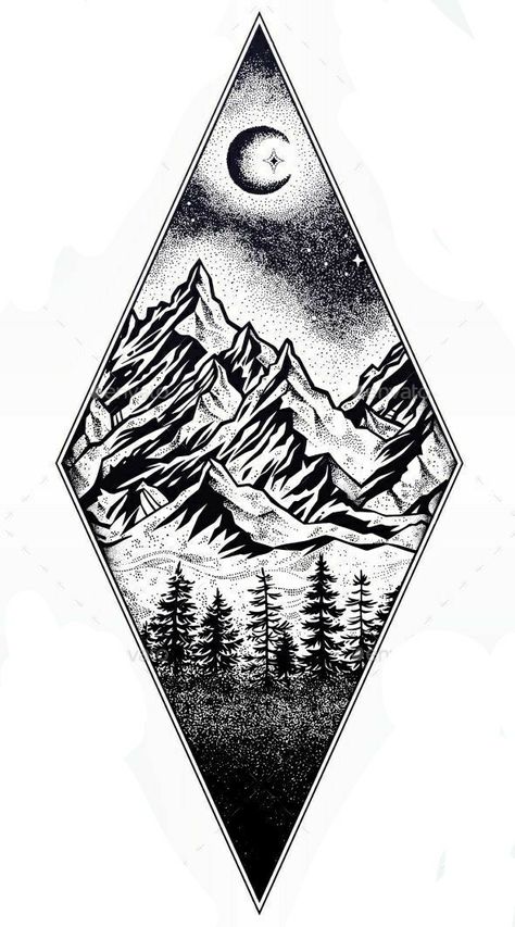 Sacred Geometry Elements, Wilderness Tattoo, Small Tattoo Design, Cheshire Cat Tattoo, Vintage Motorcycle Art, Camping Drawing, Temporary Tattoo Paper, Art Girl Aesthetic, New School Tattoos