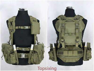 ad eBay - Special forces tactical vest Outdoor military fan combat vest Set. Special forces tactical vest Outdoor military fan combat vest. Each set includes: 4 SVD clip bags + 2 RG miscellaneous bags × 2; Assault back bag × 1; Wide girdle × 1; RS-31 outer belt × 1;. Army Gears, Tactical Wear, Hunting Vest, Combat Training, Tactical Gear Loadout, Combat Gear, Duty Gear, Functional Clothing, Tactical Equipment