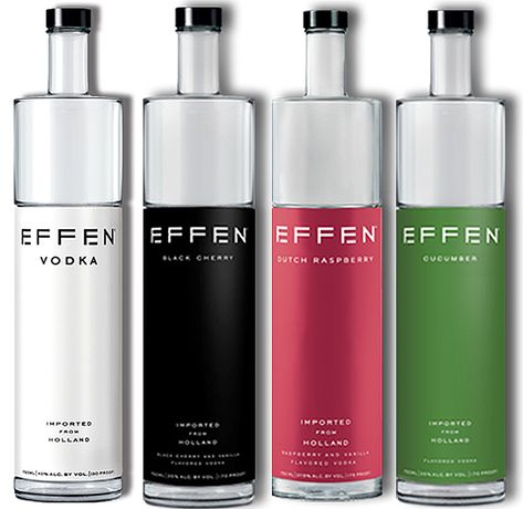 Effen Vodka: original, black cherry, cucumber and rasberry. Vodka Branding, Cucumber Vodka Drinks, Vodka Based Cocktails, National Vodka Day, Effen Vodka, Liquor List, Luxury Vodka, Vodka Packaging, Cucumber Vodka