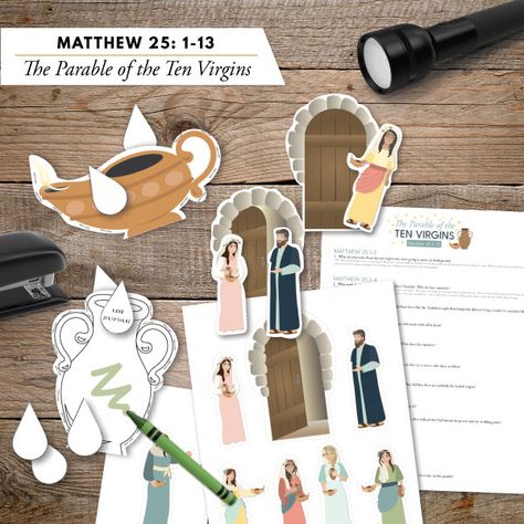 May27-June2-image12 Parable Of The Ten Virgins, Scripture Marking, Parable Of The Talents, The Red Headed Hostess, Childrens Sermons, Matthew 25, Primary Activities, Bible Crafts For Kids, Effective Teaching