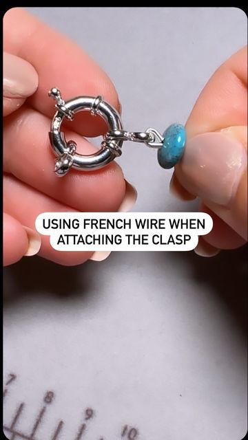 Michelle - Blue Rock Beads on Instagram: "What is French wire? ⬇️ French wire, bullion, gimp… I get so many requests to show the process of how I use this material when I attach a clasp! I hope this “semi-tutorial” helps inspire you to try using French wire in your beaded jewelry. French wire starts as a strand of tightly coiled, ultra-fine metal wire. It is used as an element in handmade jewelry as well as artful needlework/embroidery. I like to use French wire because I think it gives knot French Wire Jewelry, French Wire Embroidery, Wire Tutorials, Thread Necklace, Wire Jewelry Making, Braided Necklace, Wire Wrapped Jewelry Tutorials, Jewelry Knots, Jewelry Clasps