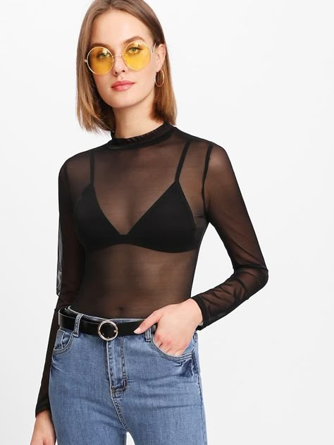 Mesh Top, Crop Tops, Concert, Women's Top