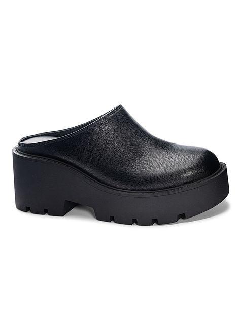 R-Test notched platform mules Women Clog Outfit, Stinky Shoes, Mules Women, Bold Shoes, Platform Mules, Shoes Stand, Platform Clogs, Dirty Laundry, Only Shoes