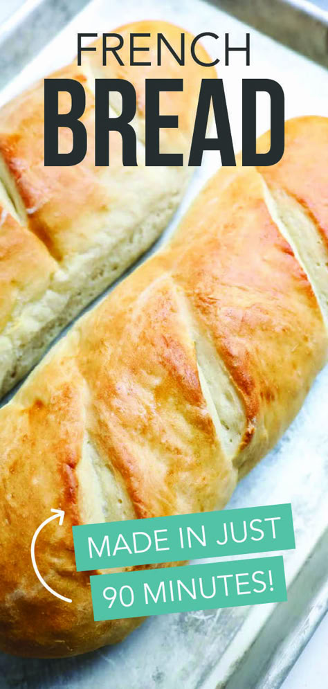 Homemade French Bread, Bread Recipes Easy, French Bread Recipe, Homemade Bread Easy, Homemade Bread Recipes Easy, Homemade Bread Recipes, Artisan Bread Recipes, Homemade Breads, Easy Bread Recipes