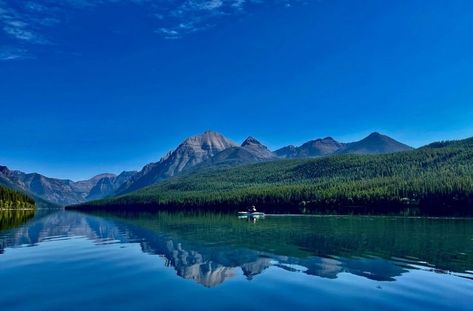 Kayaking at Bowman Lake in Glacier National Park, Montana full frame for best viewing iPhone12PRO MAX 9-4-2021 Montana Sky, Glacier National Park Montana, Glacier National, Glacier National Park, Full Frame, Life I, Hard Work, The Mountain, Kayaking