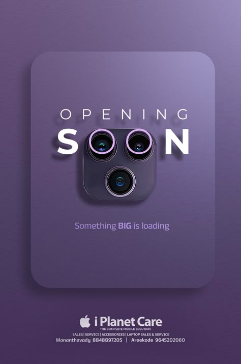 Grand Opening / Opening Soon Opening poster design"
"Grand opening poster"
"Opening event poster"
"Opening ceremony poster"
"Opening announcement poster"
"Opening poster template"
"Opening poster ideas"
"Opening poster examples"
"Opening poster inspiration"
"Opening poster layout" Creative Phone Ads, Electronics Creative Ads, Opening Soon Creative Ads, Iphone Poster Design, Mobile Poster Design, Coming Soon Creative Ads, Iphone Advertising, Phone Ads Design, Mobile Creative Ads