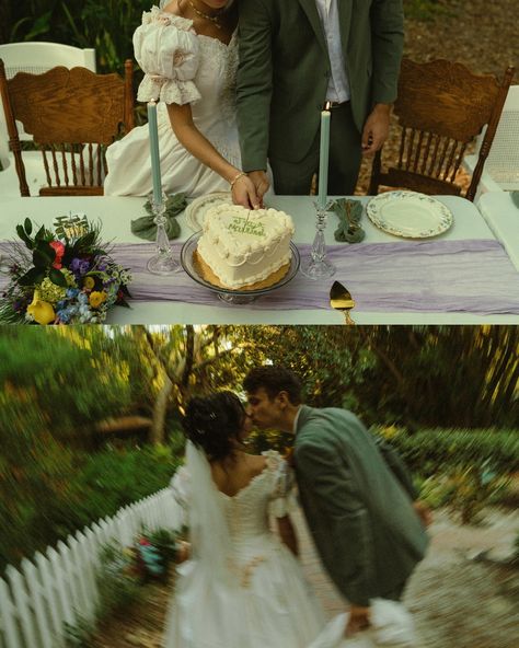 Aja & Grant on a June afternoon filled with love 🕊️ . . . . . 🏷️ cinematic photography, Florida photographer, southwest Florida photographer, couples photography, wedding photographer, documentary style photographer, central Florida photographer, PNW photographer, travel photographer #authenticlovemag #floridaphotographer #lifestylephotographer #cinematicphotographer #sarasotaphotographer #couplesphotography #777luckyfish #aestheticcouplesshoot #aesthetic #dirtybootsandmessyhair #arlettem... About Time Wedding Scene, Travel Aesthetic Wedding, Rom Com Wedding Aesthetic, Vintage Beach Wedding Aesthetic, Non Traditional Wedding Photography, Alternative Wedding Aesthetic, Old Film Wedding Photos, June Wedding Aesthetic, Cool Wedding Photography