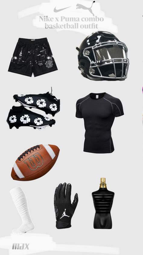 Football drip nfl football hype game day Flag Football Essentials, 7 On 7 Football Drip, Soccer Drip, Athlete Essentials, Football Workouts Training, Sports Snacks, Sporty Outfits Men, Football Drip, Football Clothes