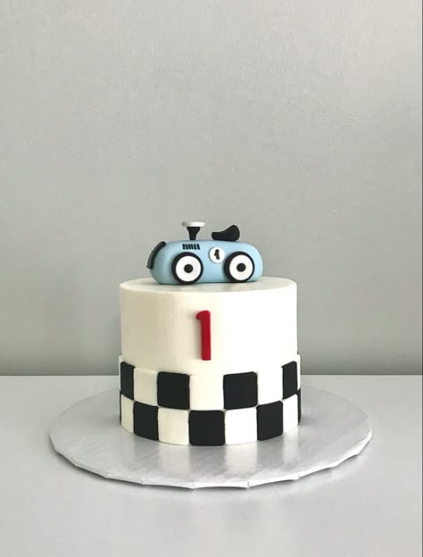 Race Car Themed Smash Cake, Race Smash Cake, Car Cake 1st Birthday, Smash Cake Race Car, Racecar First Birthday Cake, Race Theme Birthday Cake, Race Car Birthday Party Cake, Car Theme Smash Cake, Two Fast Bday Cake