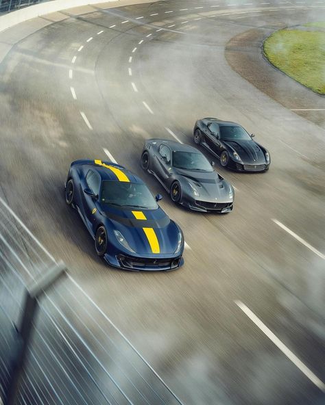 Three stunning V12 Ferraris unite on track: the 812 Competizione, F12 TDF, and 599 GTO. Pure automotive symphony captured in one epic… | Instagram Ferrari 812 Competizione, Ferrari V12, 599 Gto, Ferrari F12 Tdf, F12 Tdf, Ferrari 812, Ferrari 599, Aesthetic Cars, Ferrari F12