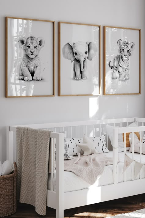 Puppy Nursery Decor, Safari Nursery Prints, Safari Animals Nursery, Jungle Nursery, Safari Nursery Decor, Wild Beauty, Baby Animal Prints, Tiger Cub, Decor Prints