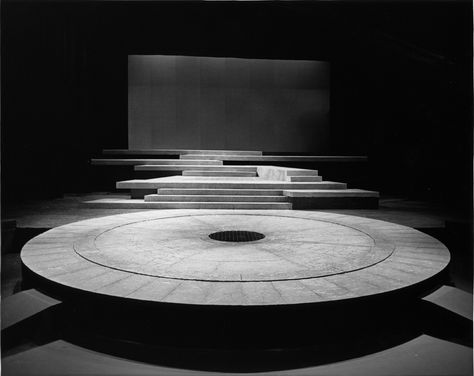 John Ferguson – Set for The Oresteia of Aeschylus, directed by Robert Lowell, NAC Theatre, 1983 Theatre Inspiration, Set Design Theatre, Stage Set Design, Theatre Stage, Theatre Design, Theatre Set, Installation Design, Scene Design, Scenic Design