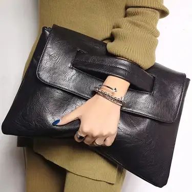 Temu Cheap Chic Rectangular Box Bag, Affordable Cute Black Wallets, Chic Cheap Solid Color Box Bag, Trendy Luxury Bags With Magnetic Closure, Sacs Tote Bags, Envelope Clutch Bag, Beg Tangan, Envelope Bag, Ladies Clutch