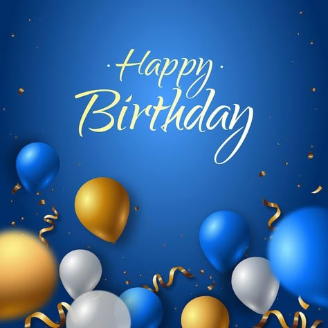 Blue Birthday Template, Happy Birthday Blue Background, Happy Birthday Wallpapers, Happy Birthday Pics, Birthday Wallpapers, Happy Birthday For Him, Happy Birthday Wishes Pics, Birthday Vector, Birthday Wishes Pics