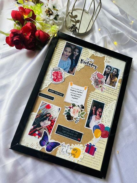 Its a Vintage Frame holds all your memories.can be customised according to your need. Creative Photo Frame Ideas, Vintage Photo Frame Ideas Aesthetic, Vintage Frame Ideas, Vintage Photo Frame Ideas, Memory Picture Frame Ideas, Handmade Frames Ideas, Frame Craft Ideas, Diy Frame Ideas, Photo Frame Ideas Handmade