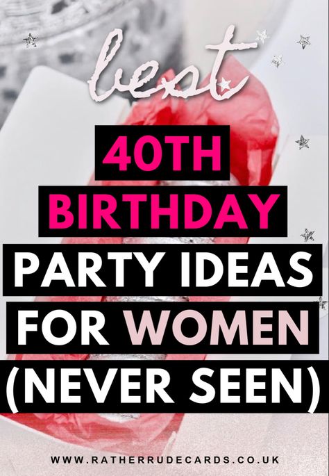 DIY creative 40th birthday party ideas for her 30th Birthday Diy Decorations, 30th Birthday Diy Gifts, 30tj Birthday Party Ideas For Her, Funny 30th Birthday Ideas, 30 Year Old Birthday Ideas, Dirty 30 Birthday Party Ideas, Birthday Party Ideas For Him, 30th Birthday Party Women, 60th Birthday Party Themes