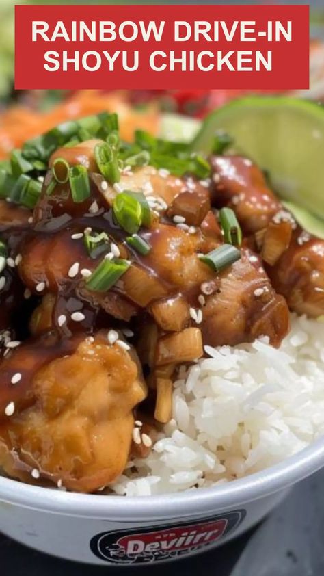 Discover the authentic taste of Hawaii with Rainbow Drive-In Shoyu Chicken recipe. A savory delight that brings island flavors to your table. Aloha, delicious! Baked Shoyu Chicken Recipe Hawaii, Shoyu Chicken Recipe Hawaii, Shoyu Chicken Recipe, Shoyu Chicken, 30 Min Dinner, Hawaiian Dishes, Polynesian Food, Mary Lee, Hawaii Food