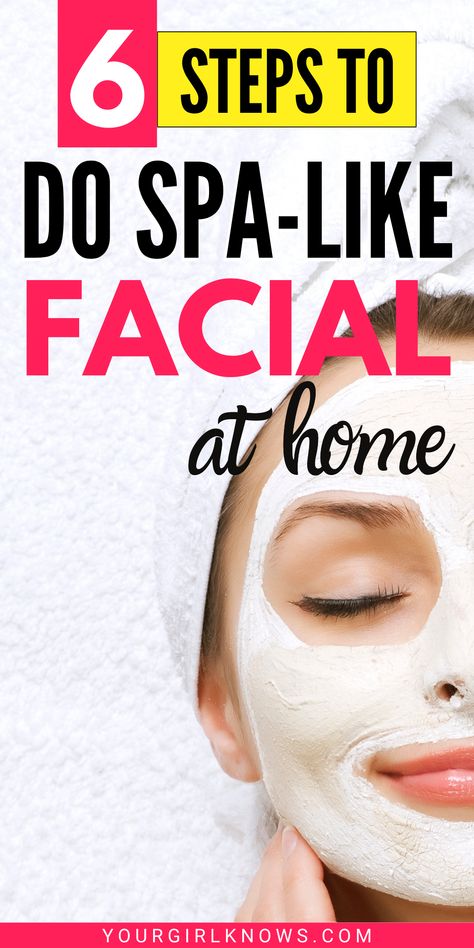 Can't afford to get professional facials? Don't worry and try an at home spa facial and stay in your budget! A nice facial care on a busy day is all you need. This step by step guide will show you how to do a DIY at home facial to get an instant glowing skin in minutes! | skincareroutine | skincaretips | skincare | facial | facialcleanser | facialmasksdiy | diyfacemask | Wasp Stings Relief, Face Clean Up At Home, Facial Steps At Home, Wasp Sting Remedy, Wasp Sting, Beauty Treatments Spa, Home Facial Treatments, How To Do Facial, Glowing Skin Overnight