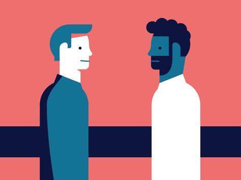 Two characters trash talking each other. A clip for The Wall Street Journal's snapchat. Talking Animation Gif, Talking Animation, Talking To A Wall, Talk Illustration, Digital Invitations Birthday, Digital Animation, Trash Talk, Eid Background, Vector Animation