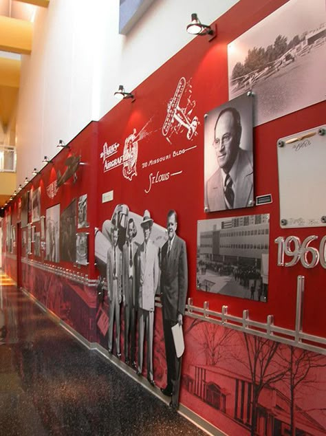 College Hallway, Museum Exhibition Design Display, Timeline Wall, History Exhibition, Exhibition Display Design, Museum Exhibition Design, History Wall, Architectural Graphics, Interactive Walls