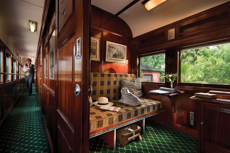 Most Scenic Train Rides in the World - Thrillist Rovos Rail, Luxury Train Travel, Pullman Train, Train Interior, Luxury Trains, Train Carriage, Simplon Orient Express, Scenic Train Rides, Rail Train