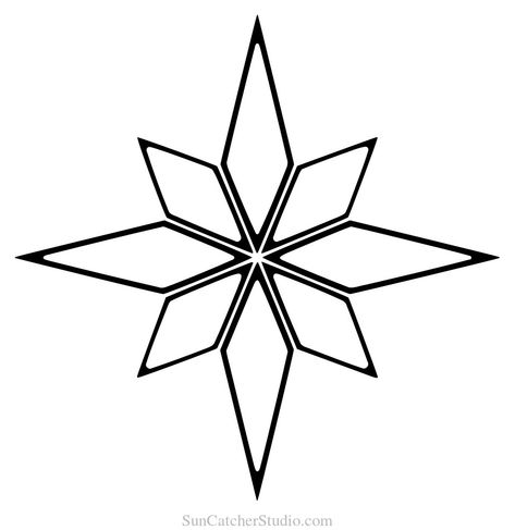 Snowflake Stained Glass Patterns, Snowflake Outline, Painting Snowflakes, Geometric Snowflake, Snowflakes Drawing, Guitar Logo, Star Outline, Snowflake Template, Diwali Decorations At Home