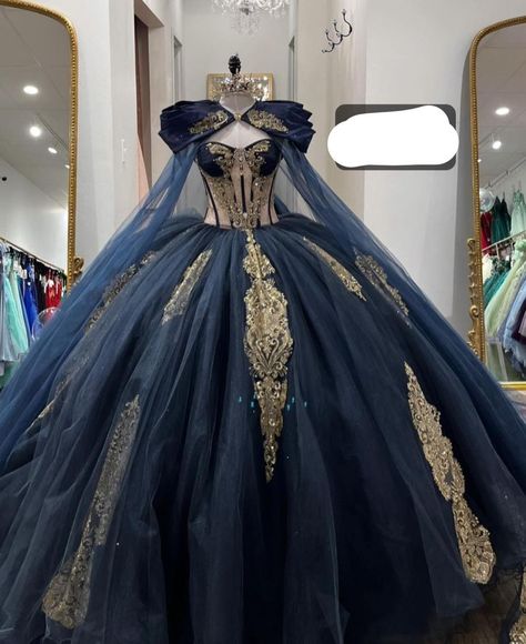 Blue And Gold Princess Dress, Prom Dresses Blue And Gold, Dark Navy Blue Quinceanera Dresses, Quinceanera Dresses Navy Blue And Gold, Sweet 16 Blue Dresses, Quinceanera Dresses Blue And Gold, Dark Blue And Gold Dress, Navy Blue And Gold Quinceanera Dresses, Navy Blue And Gold Quince