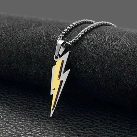 Zeus Thunder hypoallergenic,tarnish free and highly polished necklaces @Ksh 1000 Greek Bracelet, Lightning Pendant, Hip Hop Trends, Lightning Bolt Necklace, Feather Pendant Necklace, Powerful Symbols, Mens Fashion Jewelry, Trend Jewelry, Greek Jewelry