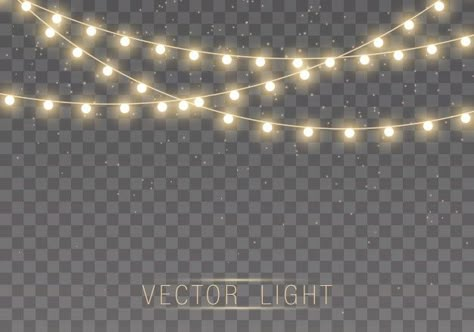 Garland lights isolated on transparent b... | Premium Vector #Freepik #vector #light #bulb #decorative #garland Yellow Christmas Lights, Holiday Greeting Card Design, Wallpaper Ramadhan, Decorative Garland, Garland Lights, Christmas Lights Garland, Xmas Greeting Cards, Xmas Greetings, Hanging Garland