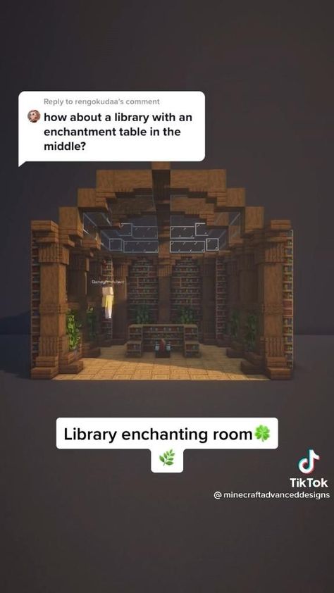 Cute Things To Build In Minecraft Survival, Minecraft Enchantment Building Ideas, Castle Doors Minecraft, Interior Design Minecraft House, Minecraft Library Tutorial, Minecraft Librarian Trading Hall, Minecraft Castle Room Ideas, How To Build A Castle In Minecraft, Minecraft Spiral Staircase Design