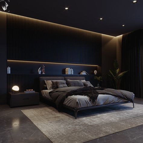 Black Bedroom Design, Black Bedroom Decor, Modern Luxury Bedroom, Bed Design Modern, Black Bedroom, Luxury Bedroom Master, Luxury Rooms, Modern Bedroom Design, Design Studios