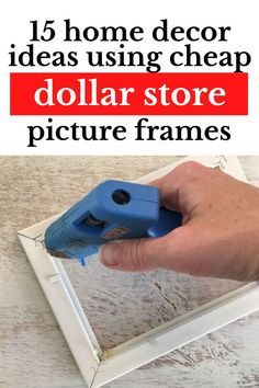 Decorate on a budget with these easy and cheap dollar store picture frame makeovers. Quick and cheap home decor ideas for your living room, kitchen, bedroom and bathroom. How to decorate on a dime with dollar tree picture frames. Empty Picture Frame Ideas, Repurpose Picture Frames Diy, Dollar Tree Picture Frames, Dollar Tree Home Decor Ideas, Repurpose Picture Frames, Dollar Tree Home Decor, Dollar Tree Frames, Cheap Picture Frames, Frames Diy Crafts