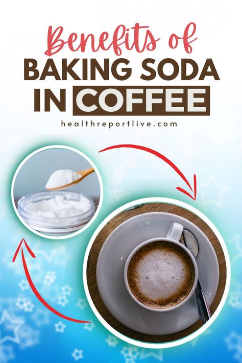 overhead shot of coffee with milk and a crunchy crescent sweet bill and glass of soda on a wooden base Low Thyroid Remedies, Diy Shampoo Recipe, Baking Soda Health, Thyroid Remedies, Coffee Diet, Baking Soda Benefits, Coffee Hacks, Soda Recipe, Coffee Games