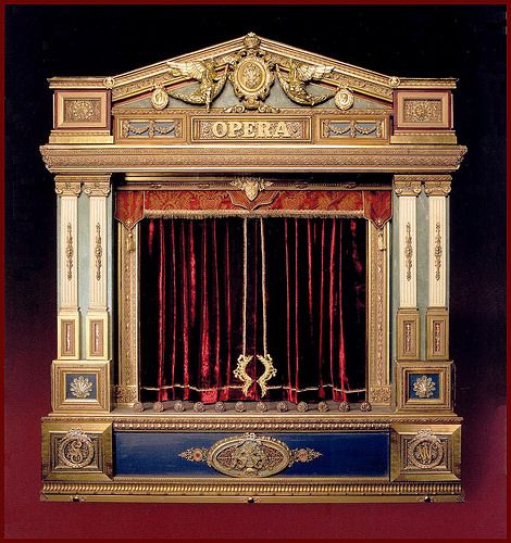 Miniature computerized theatre which showcases a ten-minute condensed performance of the second act of the ballet "Giselle". 13 six-inch dancers are choreographed to perform the ballet. Commissioned in 1997 by a U.S.collector of theatre memorabilia, the model is 34" w x 32"h x 22" d. The artist resides in Canada. Theatre Stage Aesthetic, Miniature Theatre, Flea Circus, Puppetry Theatre, Theatre Diy, Ballet Giselle, Opera Theatre, Puppet Theaters, Victorian Toys