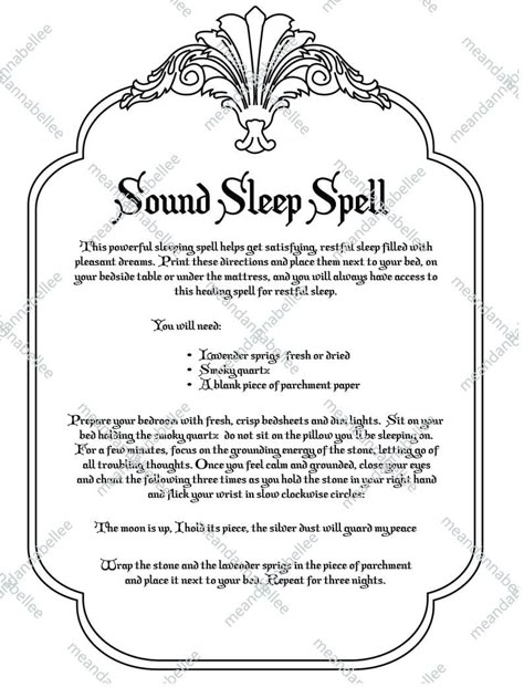 Restful Sleep Spell, Spells For Sleep, Sleep Spells Witchcraft, Sleep Protection Spell, Dream Spells Witchcraft, Types Of Spells Witchcraft, Magick Spells Real Witches, Protection Spells For A Loved One, Real Magic Spells That Work