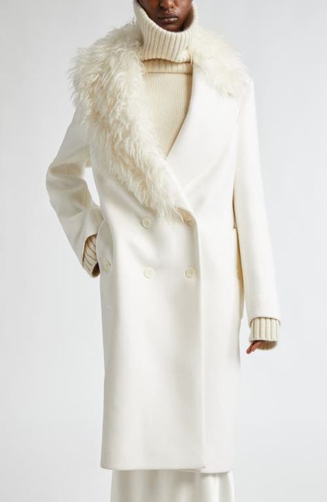 Faux fur hooded coat