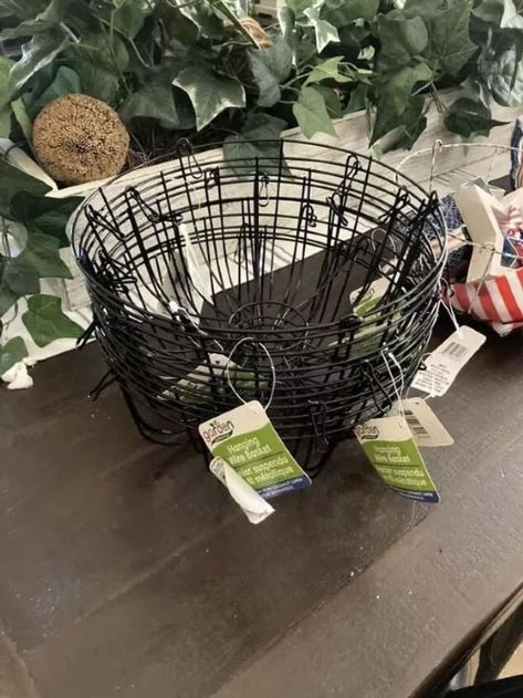 Back With Another Basket Idea | Hometalk Diy Fruit Basket Stand, 3 Tier Basket Stand, Dollar Store Baskets, Wire Basket Ideas, Tiered Basket Stand, Clever Decor, Store Fruit, Hanging Wire Basket, Repurposed Projects