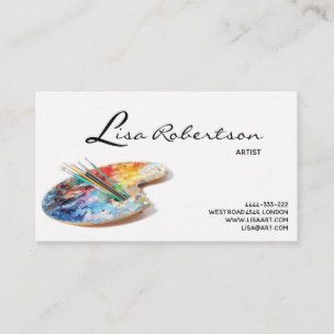 ARTIST COLOR PALETTE MONOGRAM Painter,Art Supplies Business Card | Zazzle.com Artist Color Palette, Draw School, Artist Business Cards Design, Painter Business Card, Painter Gifts, Art Business Cards, Best Graffiti, Painter And Decorator, Visiting Card Design