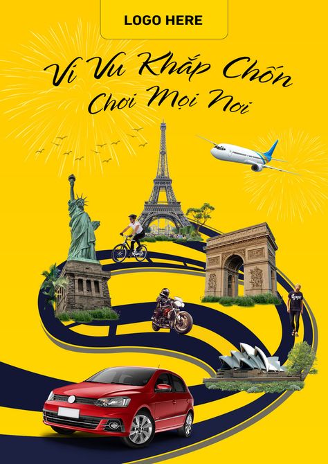 Trip Poster Design, Retreat Poster, Road Trip Poster, Tourist Poster, Landmark Poster, World Landmarks, Poster Flat, World Poster, Peace Poster