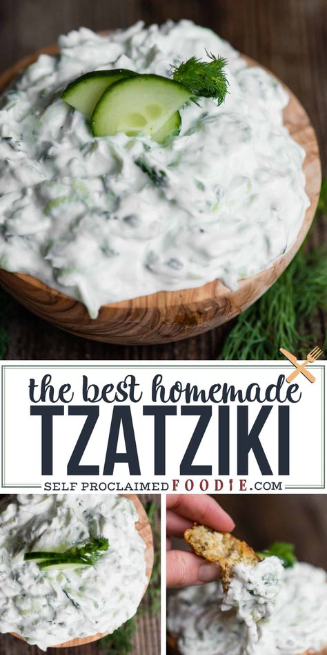 Tzatziki Sauce Recipe, Homemade Tzatziki Sauce, Tzatziki Recipes, Homemade Tzatziki, Tandoori Masala, Tzatziki Sauce, Lebanese Recipes, Mediterranean Diet Recipes, Cucumber Salad