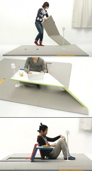 невероятный эффект экономии пространства Origami Furniture, Smart Furniture, Creative Furniture, Multifunctional Furniture, Modular Furniture, Space Saving Furniture, Murphy Bed, Design Student, Interior Furniture