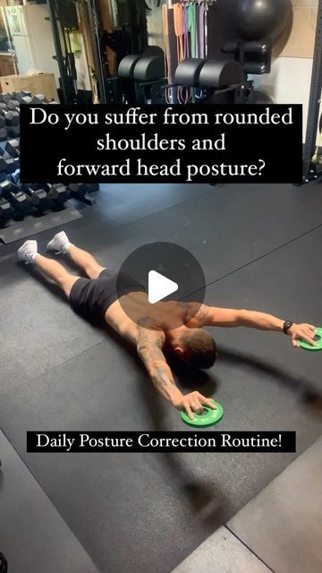 Kai Wilson Hill on Instagram: "Posture Correction Daily Routine!   Upper Crossed Syndrome(rounded shoulders/forward head) posture is incredibly common today with a majority of our occupations residing at desks or on our phones.   It is important to address this imbalance and strengthen the posterior muscles to create balance and stability in the body. If left untreated or ignored this issue can become very detrimental to your health in later years and drastically increase your risk for injuries.   I highly advise you to add a posture routine such as this one to to it daily regimen. This could possibly be the most important part of your exercise routine as having a strong and solid foundation is the key factor to build a strong and healthy physique.   10 minutes a day of these exercises cou Round Shoulder Exercise, Forward Shoulder Exercise, Shoulder Posture Correction Exercise, Exercise For Posture Correction, Posture Exercises Correction, Rounded Shoulders Correction, Shoulder Clicking, Upper Cross Syndrome Exercises, Forward Head Posture Correction