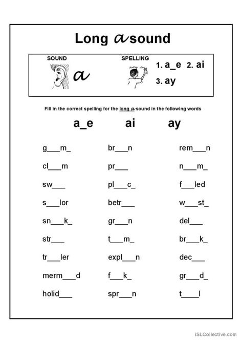 Auditory perception of long vowel sound versus grapheme spelling (alphabet letters) Long Vowel Sounds Worksheets, Vowel Teams Worksheets, Prefix Worksheet, Worksheets 2nd Grade, Long Vowel Worksheets, 2nd Grade Reading Worksheets, Short Vowel Worksheets, Digraphs Worksheets, Phonics Worksheets Free