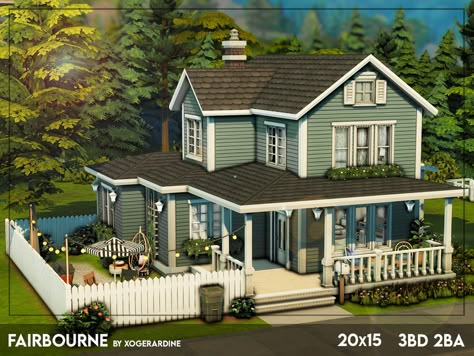 Sims 4 Houses Layout, Lotes The Sims 4, The Sims 4 Lots, Die Sims 4, Sims 4 House Plans, Sims 4 House Building, Suburban House, Sims 4 House Design, Casas The Sims 4