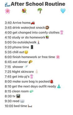 To Do List After School, What To Do Day Before School, What To Do On The Night Before School, After School Routine Checklist, How To Study After School, Get Ready For School Checklist, After School Routine Schedule, After School To Do List, That Girl After School Routine