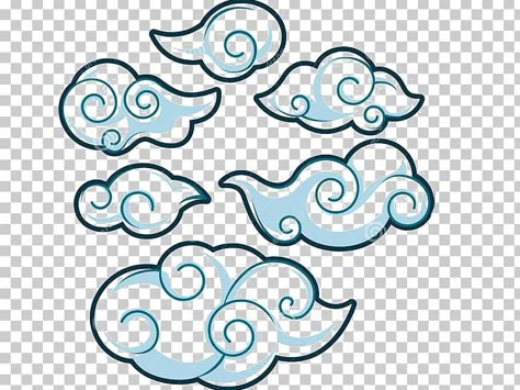 Avatar The Last Airbender Clouds, Swirl Clouds Drawing, Jinx Cloud Tattoo Design, Japanese Clouds Illustration, Jinx Tattoo Clouds, Blue Cloud Tattoo, Jinx Clouds, Jinx Cloud Tattoo, Jinx Tattoo Ideas