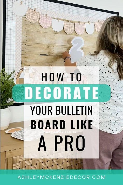 These 4 tips will show you how to decorate your bulletin board like a pro! Take your classroom decor skills to the next level! Bulletin Board Tips And Tricks, Decorate Bulletin Board For Office, Meet The Teacher Bulletin Board Display, Hospital Staff Bulletin Board Ideas, How To Layer Bulletin Board Border, Cute Office Bulletin Board Ideas, Bulletin Board Theme Ideas, Office Bulletin Board Ideas Decoration, Layering Bulletin Board Borders