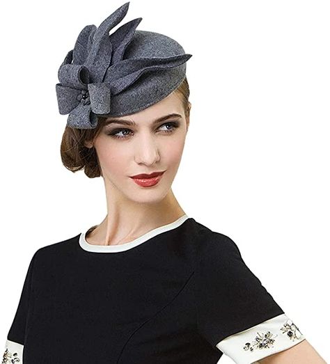 Flapper Hat, Womens Fedora, Tea Party Hats, Elegant Hats, Cocktail Hat, Kentucky Derby Hat, Pillbox Hat, Church Hats, Headpiece Wedding